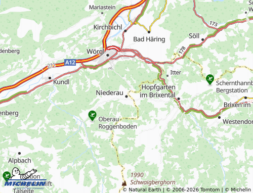 Mapa MICHELIN Niederau - ViaMichelin