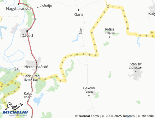 MICHELIN Rastina map - ViaMichelin