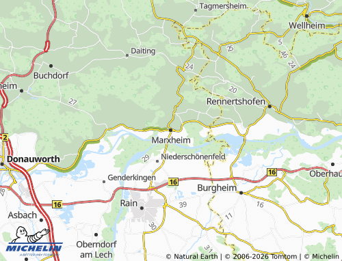 MICHELIN Marxheim map - ViaMichelin