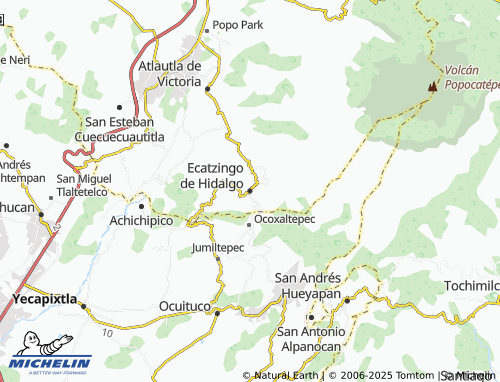 MICHELIN-Landkarte Ecatzingo de Hidalgo - ViaMichelin