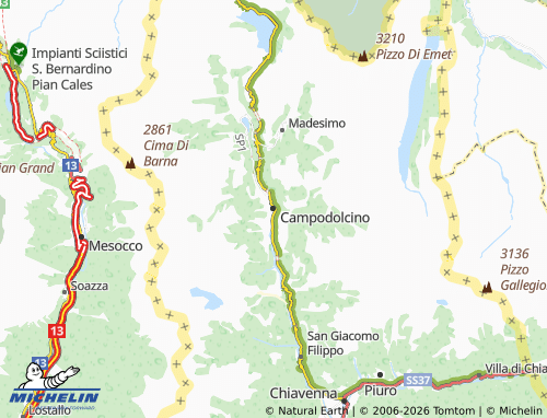 Mappa MICHELIN Campodolcino - ViaMichelin