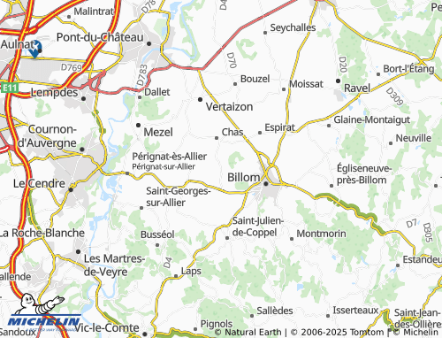 MICHELIN Tinlhat map - ViaMichelin