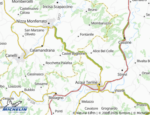 Mapa MICHELIN Castel Rocchero - ViaMichelin