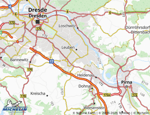 MICHELIN Niedersedlitz map - ViaMichelin