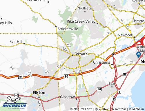 Mapa MICHELIN Newark - ViaMichelin