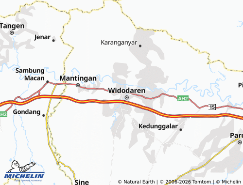 Mapa MICHELIN Gendingan - ViaMichelin