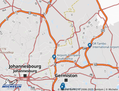Kaart MICHELIN Greenstone Hill Extension 35 - ViaMichelin