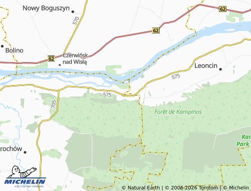MICHELIN Piaski Duchowne map - ViaMichelin