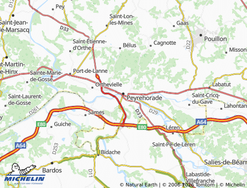 Carte MICHELIN Peyrehorade - ViaMichelin