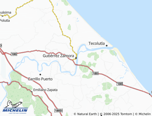 Mappa MICHELIN Gutiérrez Zamora - ViaMichelin