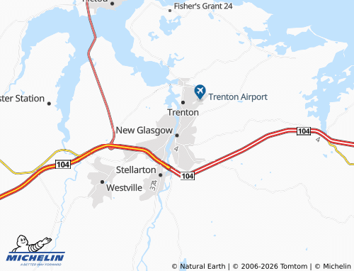 Mappa MICHELIN New Glasgow - ViaMichelin