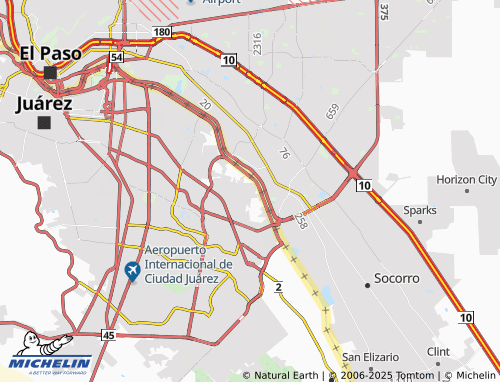 Carte MICHELIN Cerrada Ámbar - ViaMichelin