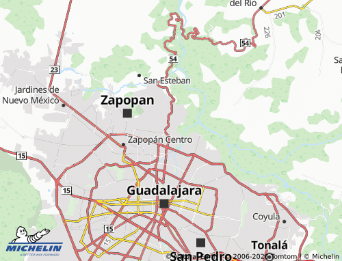 Mapa MICHELIN Nueva España - ViaMichelin