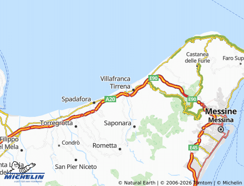Mapa MICHELIN Rometta Marea - ViaMichelin