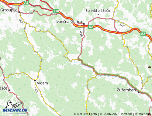 MICHELIN Krška vas map - ViaMichelin