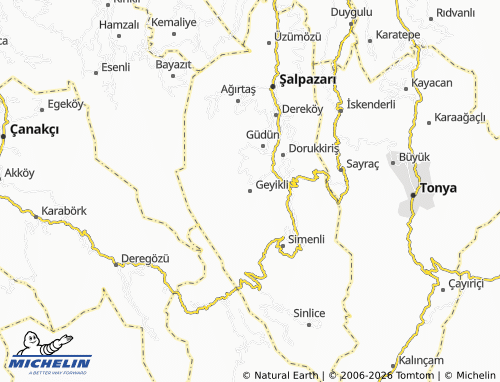 MICHELIN Geyikli map - ViaMichelin
