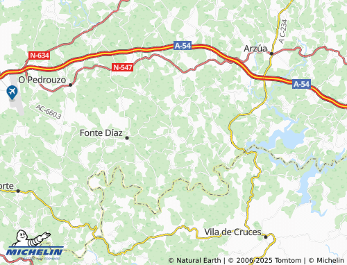 MICHELIN Andeade (Santiago) map - ViaMichelin