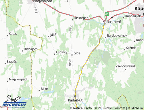 Mapa MICHELIN Gige - ViaMichelin