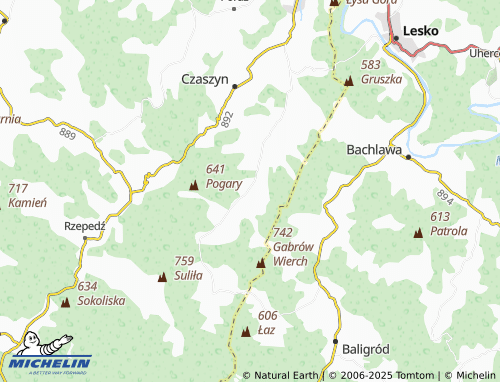 MICHELIN Średnie Wielkie map - ViaMichelin