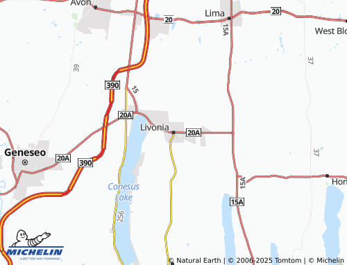 MICHELIN Livonia map - ViaMichelin