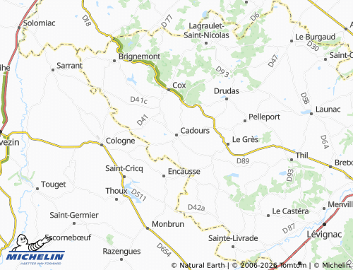Mappa MICHELIN Cadours - ViaMichelin