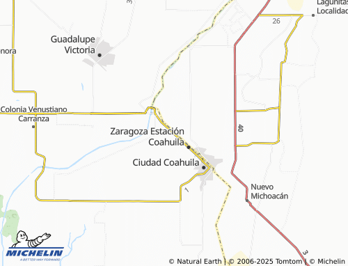 MICHELIN Mezquital Plan de Ayala map - ViaMichelin