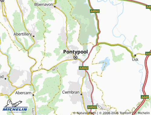 Mappa MICHELIN Pontypool - ViaMichelin