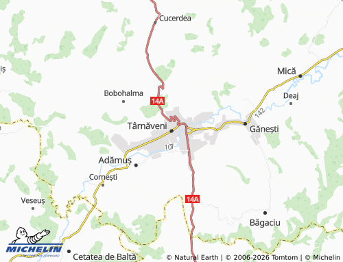 Mappa MICHELIN Târnăveni - ViaMichelin