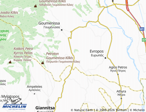 MICHELIN Filyria map - ViaMichelin