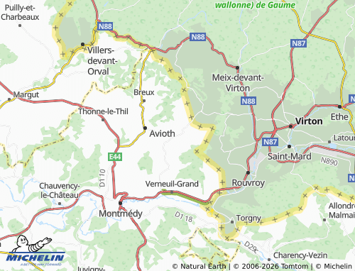 MICHELIN Thonne-la-Long map - ViaMichelin
