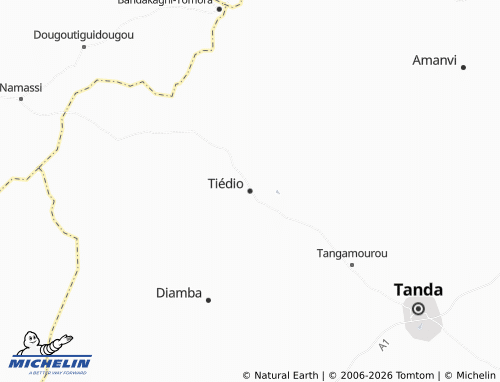 MICHELIN-Landkarte Tiédio - ViaMichelin