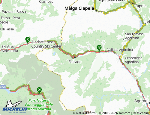 Mapa MICHELIN Falcade - ViaMichelin