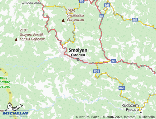 Mappa MICHELIN Smolyan - ViaMichelin