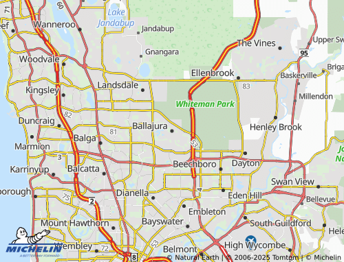 MICHELIN Ballajura map - ViaMichelin