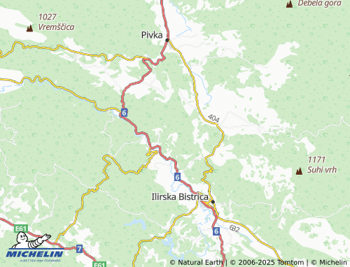 MICHELIN Ratečevo Brdo map - ViaMichelin