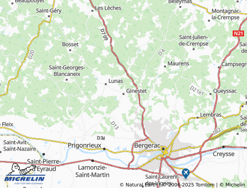 MICHELIN Ginestet map - ViaMichelin