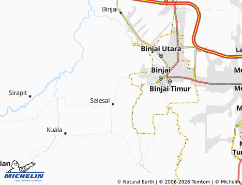 MICHELIN Padang Brahrang map - ViaMichelin