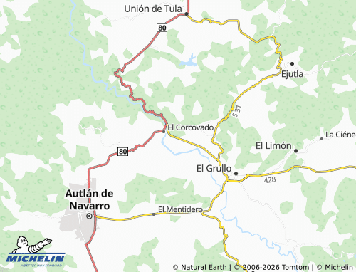 MICHELIN Ayuquila map - ViaMichelin