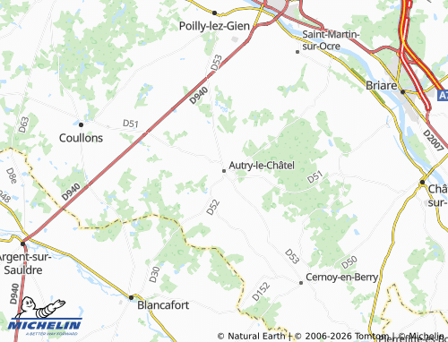 Mapa MICHELIN Autry-le-Châtel - ViaMichelin