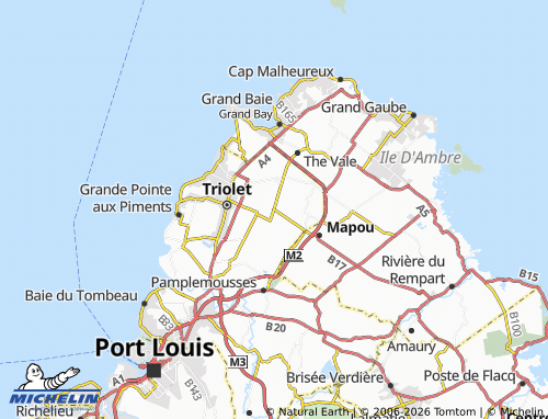 Mapa MICHELIN Plaine des Papayes - ViaMichelin
