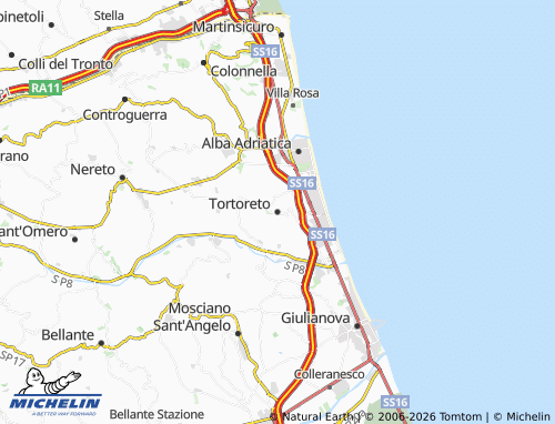 Carte MICHELIN Tortoreto - ViaMichelin