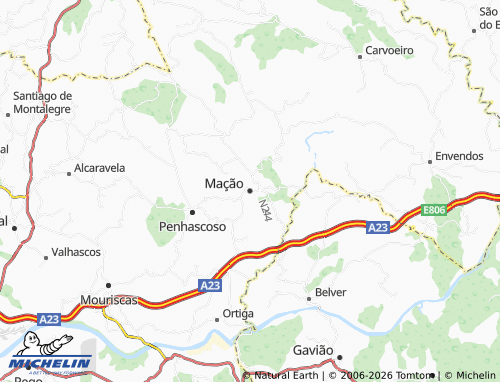 Mapa MICHELIN Mação - ViaMichelin