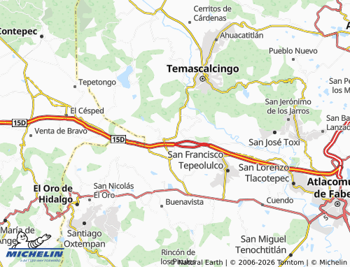 MICHELIN Santiago Coachochitlán map - ViaMichelin