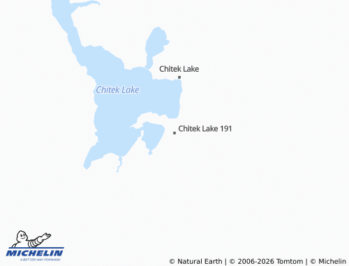 Kaart MICHELIN Chitek Lake 191 - ViaMichelin