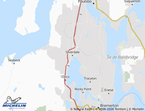 Carte MICHELIN Silverdale - ViaMichelin
