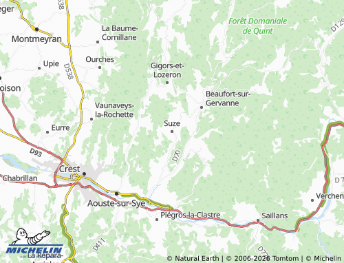 MICHELIN Suze map - ViaMichelin