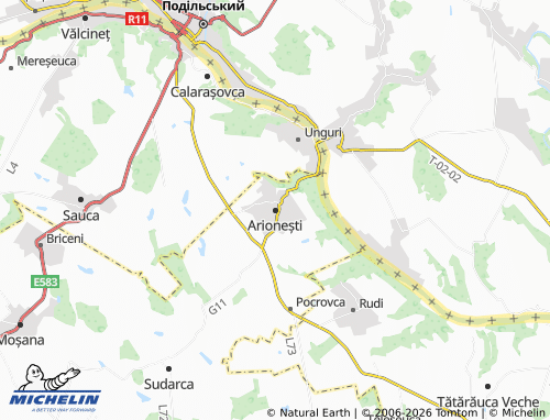 MICHELIN Arionești map - ViaMichelin