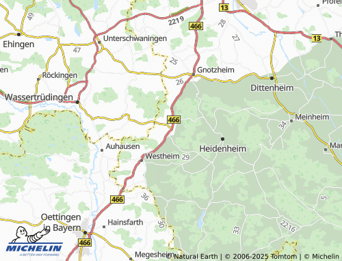 MICHELIN-Landkarte Ostheim - ViaMichelin
