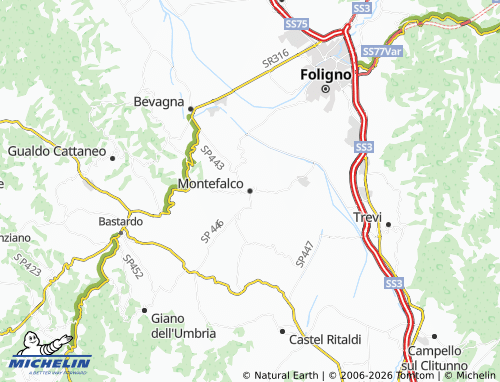 Carte MICHELIN Montefalco - ViaMichelin