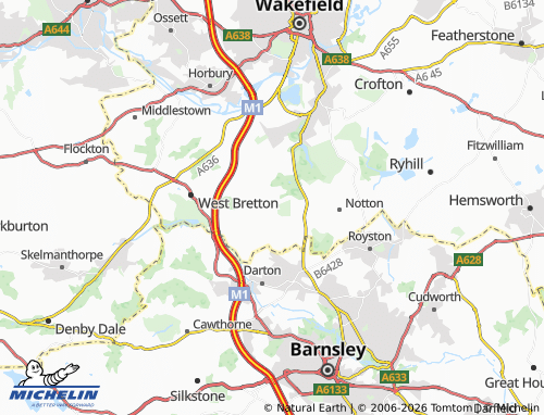 Mapa MICHELIN Woolley - ViaMichelin